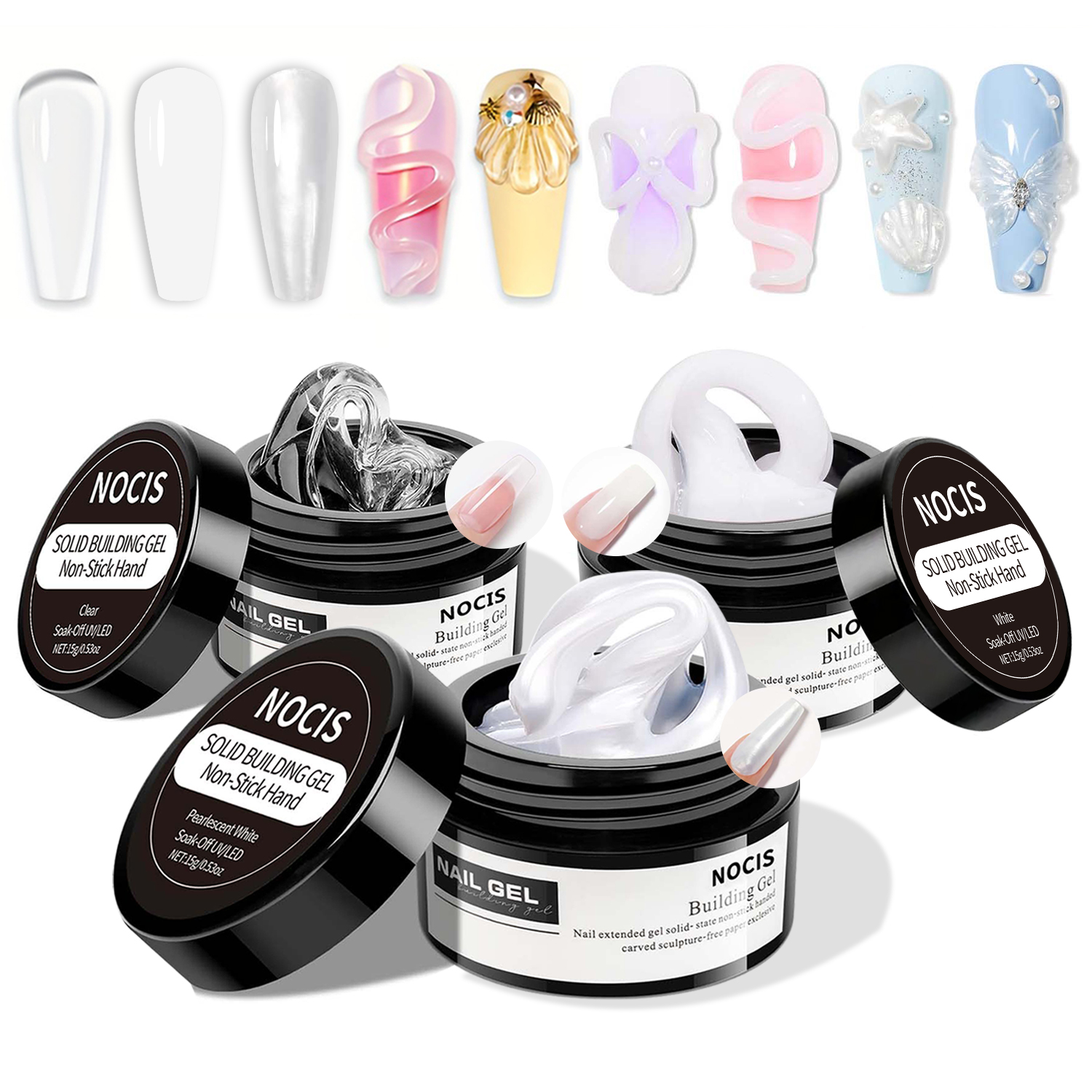 NOCIS 15g Solid Gel Builder Ki - Liquid Uv Glue Kit avaliação e preço