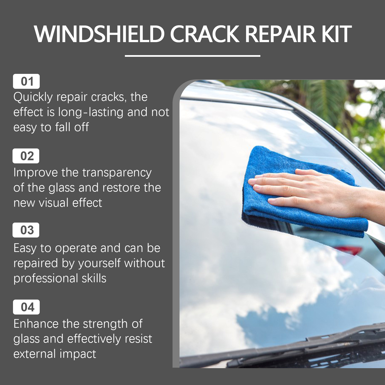 Car Windshield Crack Repair Re - Liquid Uv Glue Kit avaliação e preço