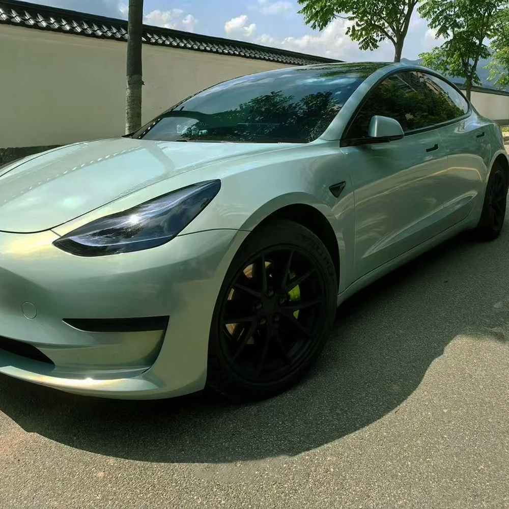 Car Vinyl Wrap Film Mica Green - Air Bubble Remover avaliação e preço