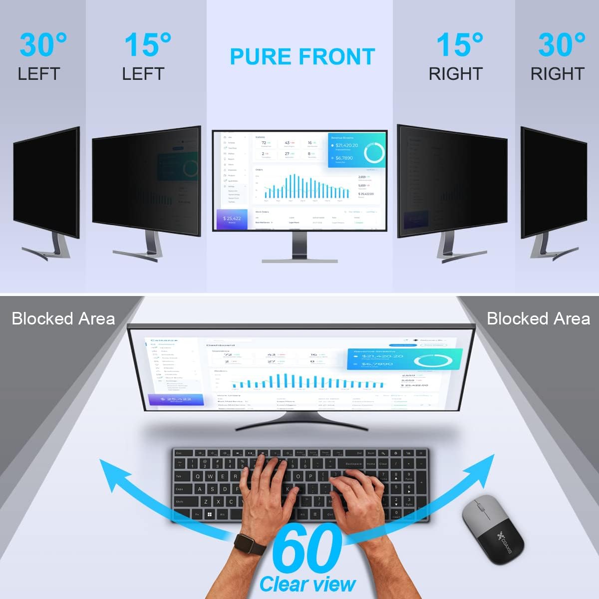 2 Pack 24 Inch Computer Privac - Privacy Filter 2Pack avaliação e preço