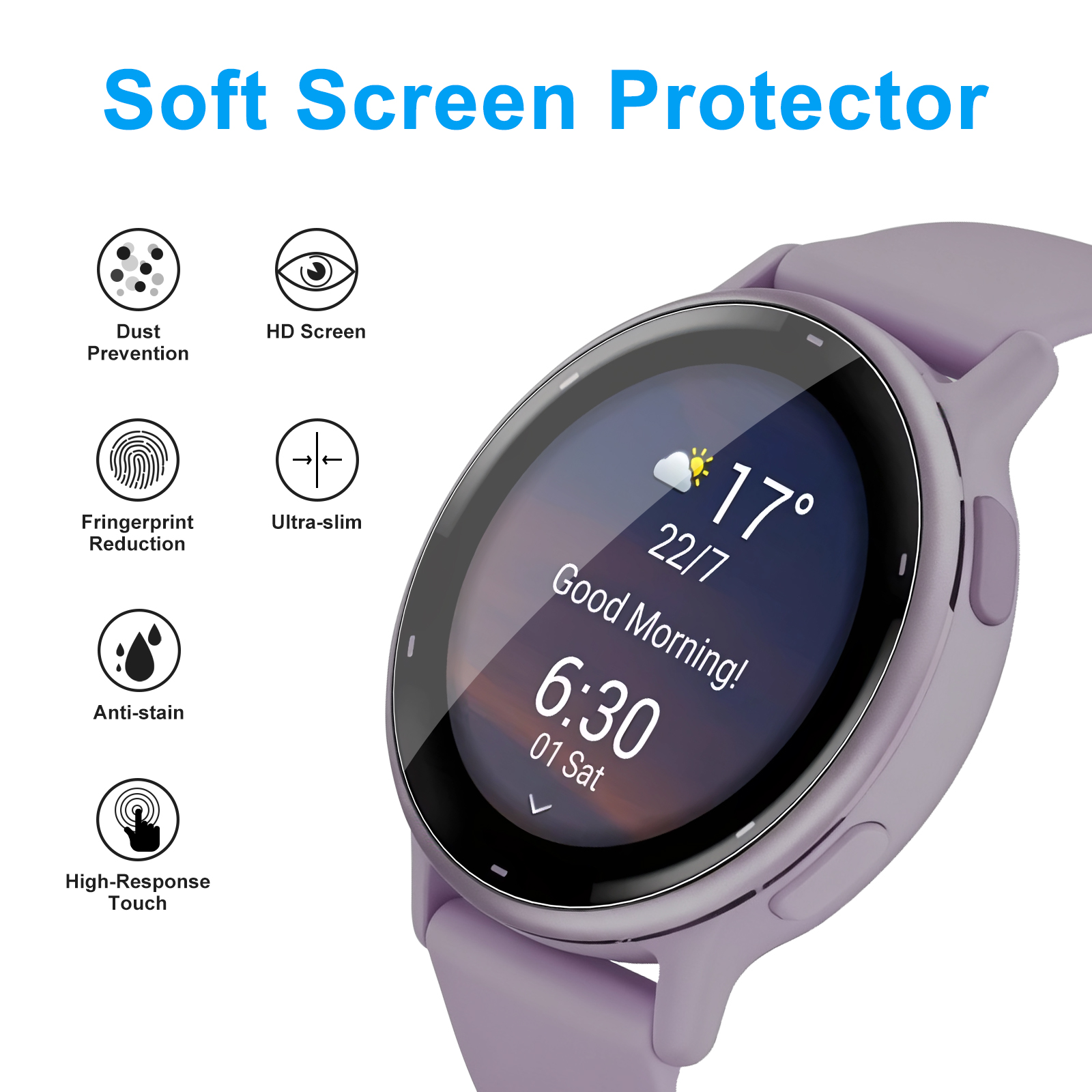 Soft Clear Protective Film For - Smartwatch Screen Film avaliação e preço