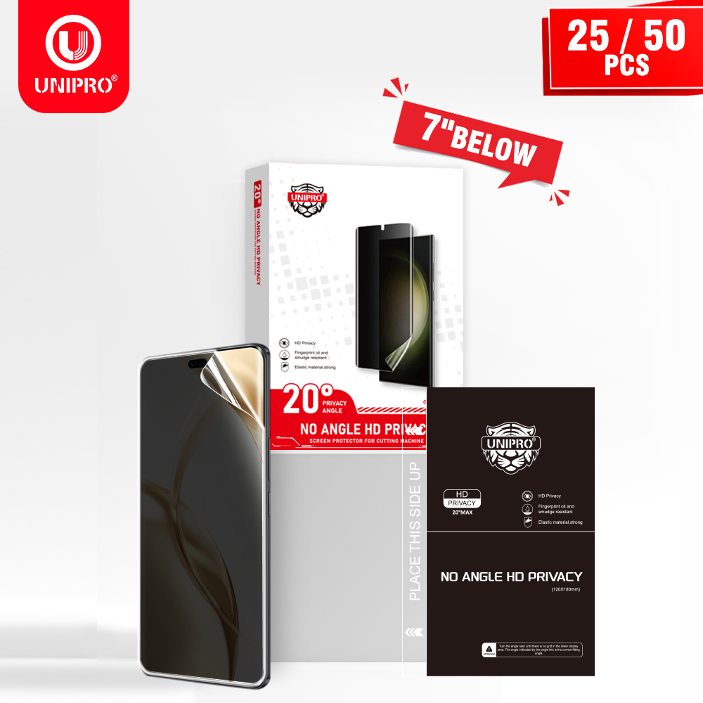UNIPRO 25 50Pcs Anti Peep Film - Screen Protector Cutter avaliação e preço