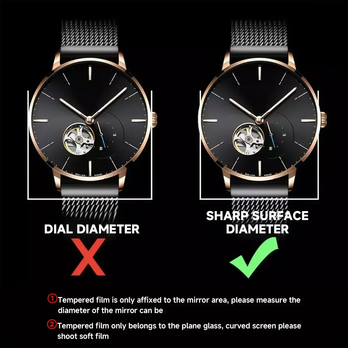 26-46mm Universal Tempered Gla - Smartwatch Screen Film avaliação e preço