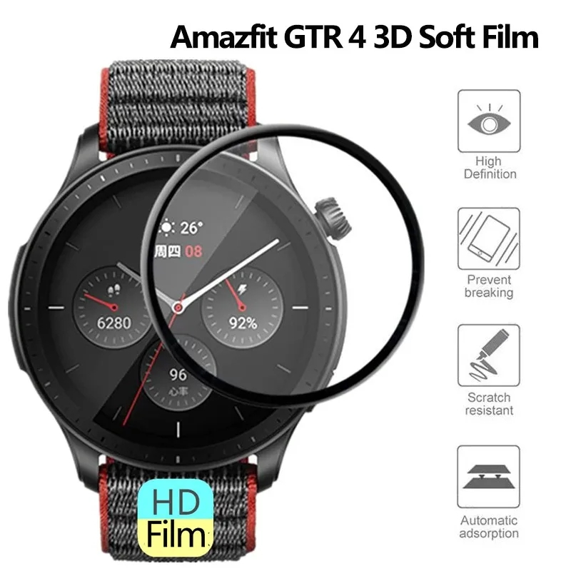 For Amazfit GTR 4 Screen Prote - Smartwatch Screen Film avaliação e preço